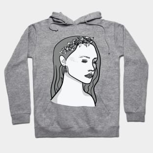 Tiara Flower Crown Girl Hoodie